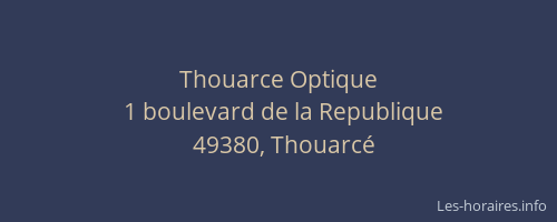 Thouarce Optique