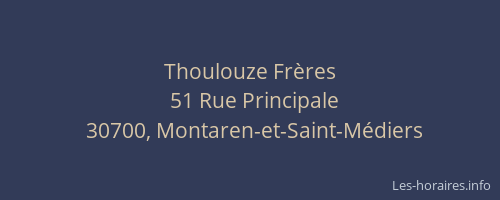 Thoulouze Fr&egrave;res