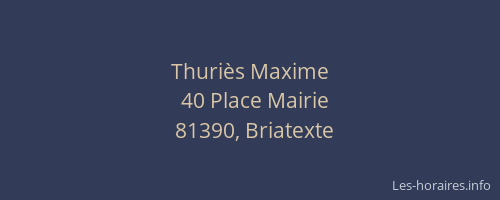Thuri&egrave;s Maxime