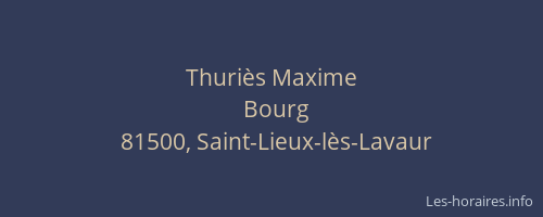 Thuriès Maxime