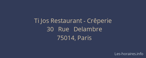 Ti Jos Restaurant - Crêperie