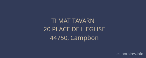 TI MAT TAVARN