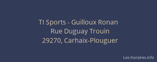 TI Sports - Guilloux Ronan