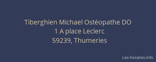 Tiberghien Michael Ostéopathe DO
