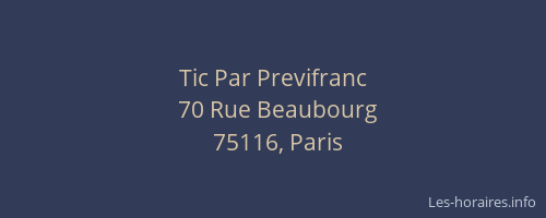 Tic Par Previfranc
