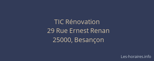 TIC Rénovation