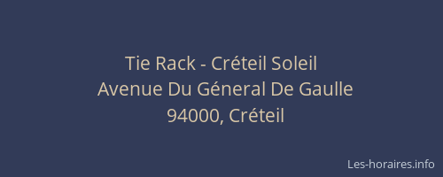 Tie Rack - Créteil Soleil
