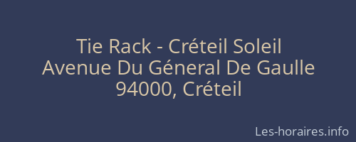 Tie Rack - Créteil Soleil