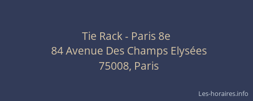 Tie Rack - Paris 8e