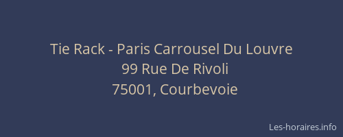 Tie Rack - Paris Carrousel Du Louvre