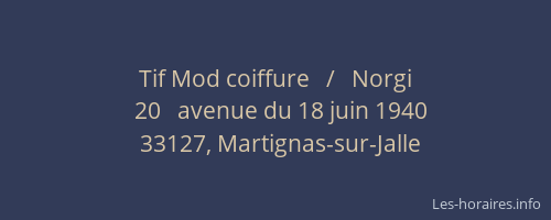Tif Mod coiffure   /   Norgi