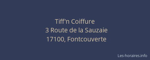 Tiff'n Coiffure
