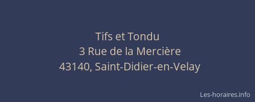 Tifs et Tondu