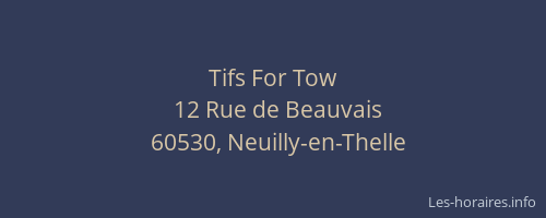 Tifs For Tow