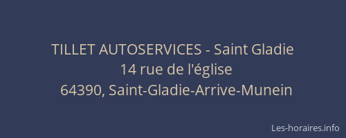 TILLET AUTOSERVICES - Saint Gladie