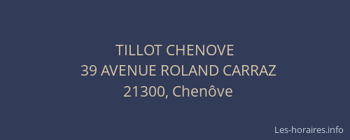 TILLOT CHENOVE