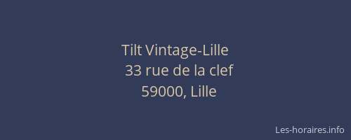 Tilt Vintage-Lille