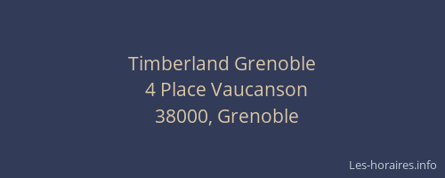 Timberland Grenoble