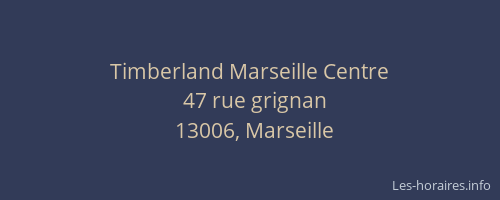 Timberland Marseille Centre