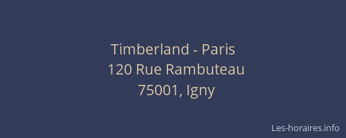 Timberland - Paris