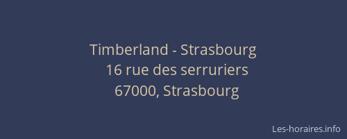 Timberland - Strasbourg