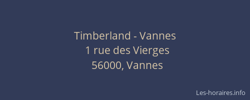 Timberland - Vannes