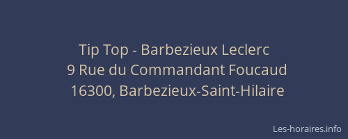 Tip Top - Barbezieux Leclerc
