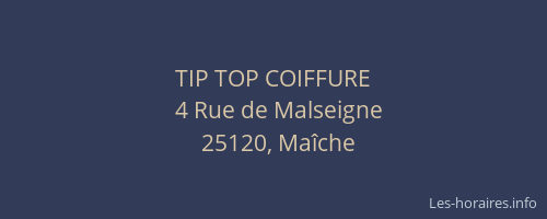 TIP TOP COIFFURE