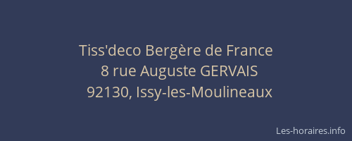 Tiss'deco Bergère de France