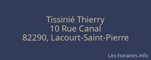 Tissinié Thierry