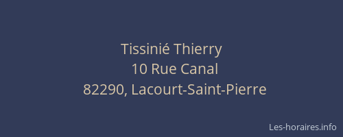 Tissinié Thierry
