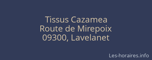 Tissus Cazamea
