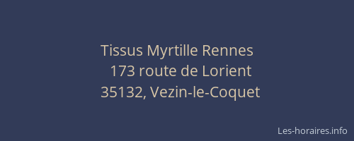 Tissus Myrtille Rennes