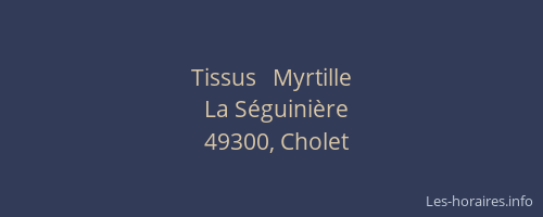 Tissus   Myrtille