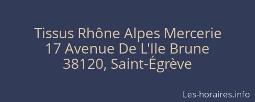 Tissus Rhône Alpes Mercerie