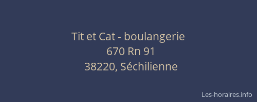 Tit et Cat - boulangerie