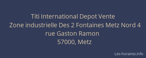 Titi International Depot Vente