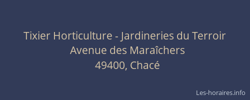 Tixier Horticulture - Jardineries du Terroir