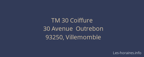 TM 30 Coiffure