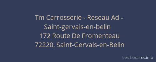 Tm Carrosserie - Reseau Ad - Saint-gervais-en-belin