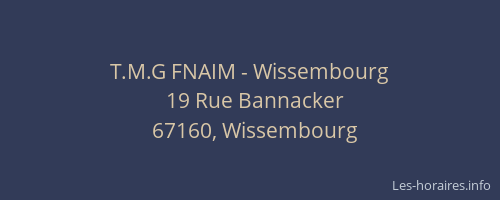 T.M.G FNAIM - Wissembourg