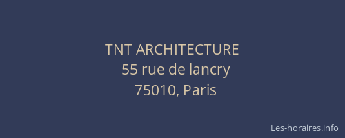 TNT ARCHITECTURE