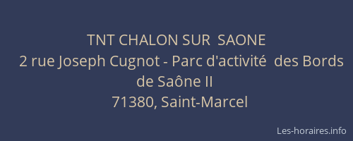 TNT CHALON SUR  SAONE