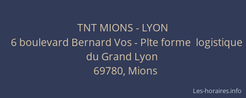 TNT MIONS - LYON