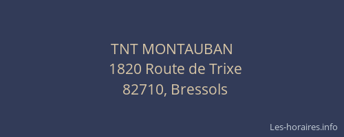 TNT MONTAUBAN