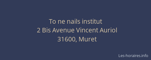 To ne nails institut