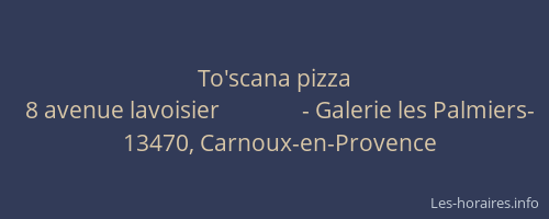 To'scana pizza
