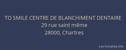 TO SMILE CENTRE DE BLANCHIMENT DENTAIRE