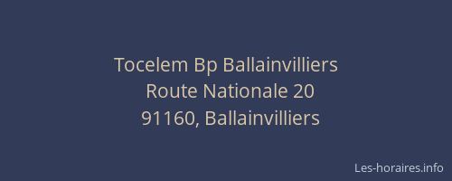 Tocelem Bp Ballainvilliers