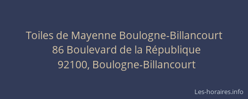 Toiles de Mayenne Boulogne-Billancourt